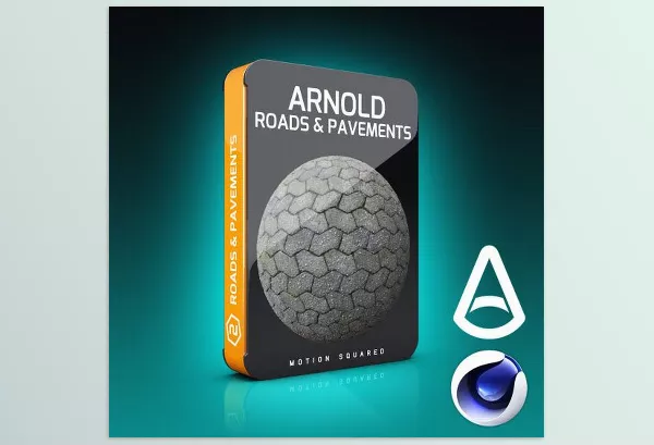 Asset – Arnold Road and Pavement Materials for Cinema 4D by Motion Squared – Download