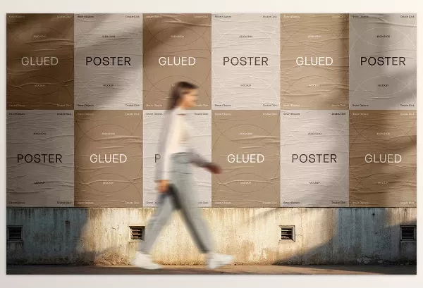 Photoshop Plugin – Outdoor Glued Posters Mockup by Design Squad – Download