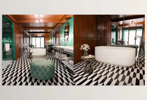 Asset – Luxury Vintage Hotel Bathroom Blender Addon by Joyble – Download