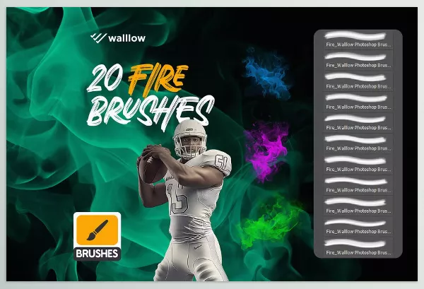 Photoshop Plugin – Fire and Smoke Photoshop Brushes by Walllow Creatives – Download