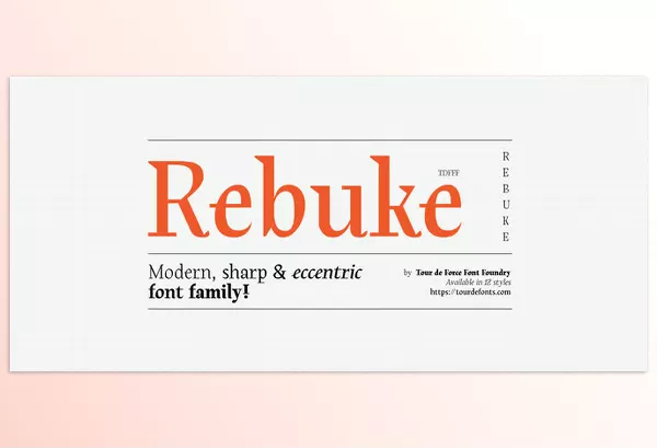 Font – Rebuke Font Family by Tour De Force – Download