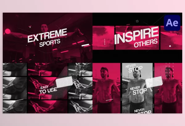 Asset – Extreme Sport Slides for After Effects by SweetsBox – Download