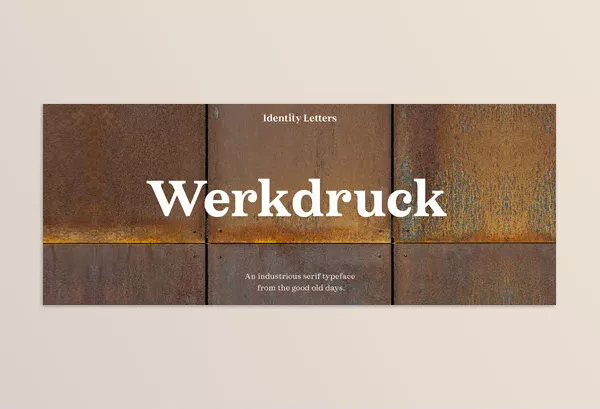 Font – Werkdruck Font Family by Identity Letters – Download