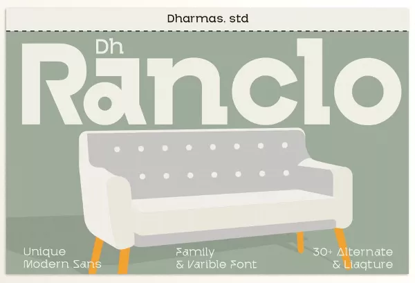Font – Ranclo 7 Modern Minimalist Family by Dharmas Studio – Download