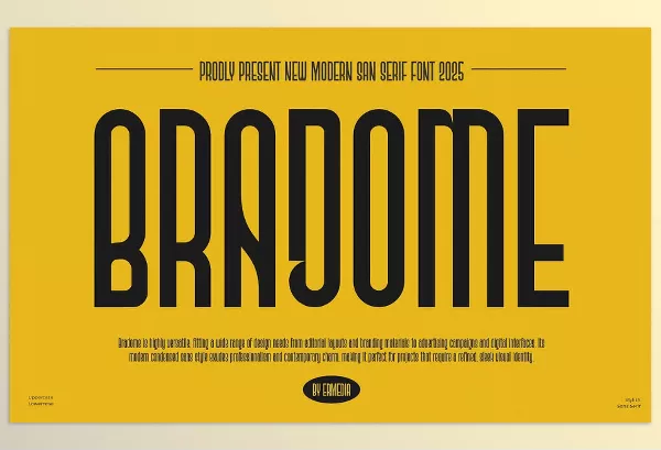 Font – Bradome Modern Tall Sans Serif by Ermedia Studio – Download