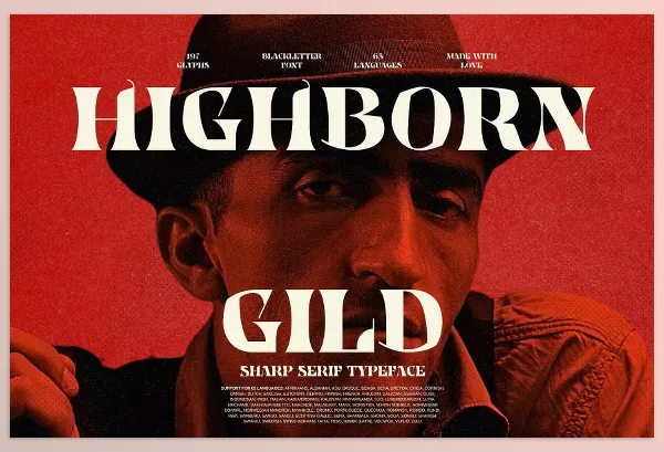 Font – Highborn Gild Sharp Blackletter by HipFonts – Download