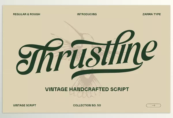 Font – Thrustline Vintage Script Font by Zarma Type – Download