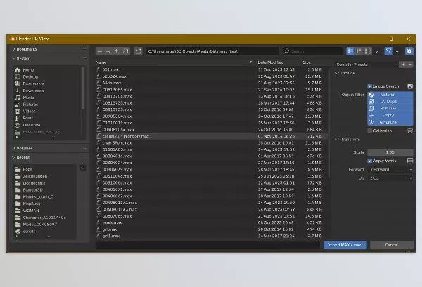 Blender Addon – Import Autodesk MAX by NRGSille – Download