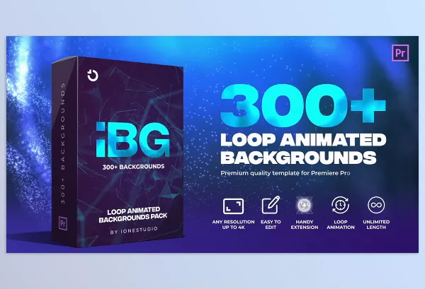 Project – iBG | 300+ Loop Backgrounds for Premiere Pro by ionestudio – Download 35904445