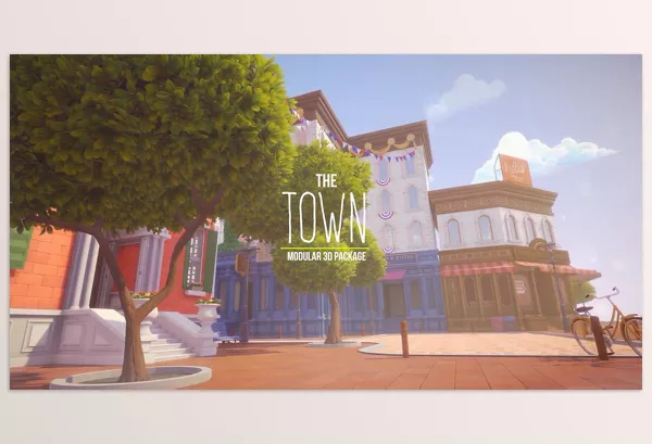 Unity Asset – Modular Stylized Colonial Town by Redbee – Download
