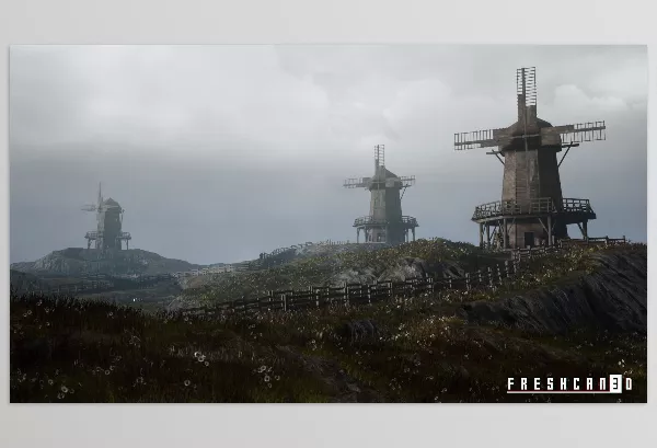 Unreal Asset – Medieval Windmill with interiors by Unreal Engine – Download