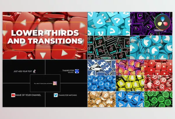 Resolve Tool – Social Media Lower Thirds And Transitions for Davinci Resolve by LikeThisMotion – Download 55804318