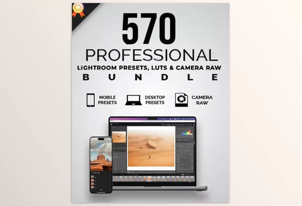 Lightroom Preset – 570 Aesthetic Lightroom Presets and LUTs For Photographers by PhotoWhoa – Download